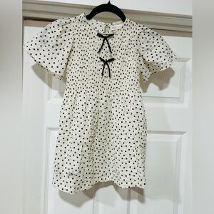 Zara Black and White Polka Dot Kids Dress